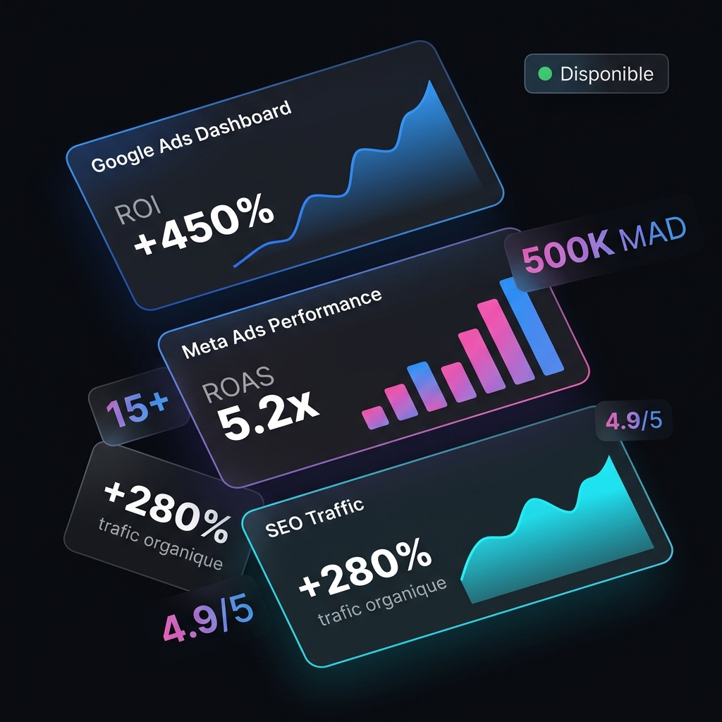 Dashboard marketing digital — résultats clients