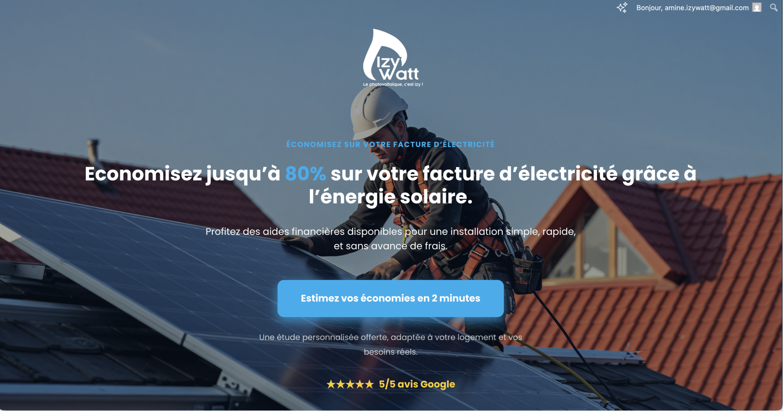 Landing Pages Izywatt & Experts Énergies